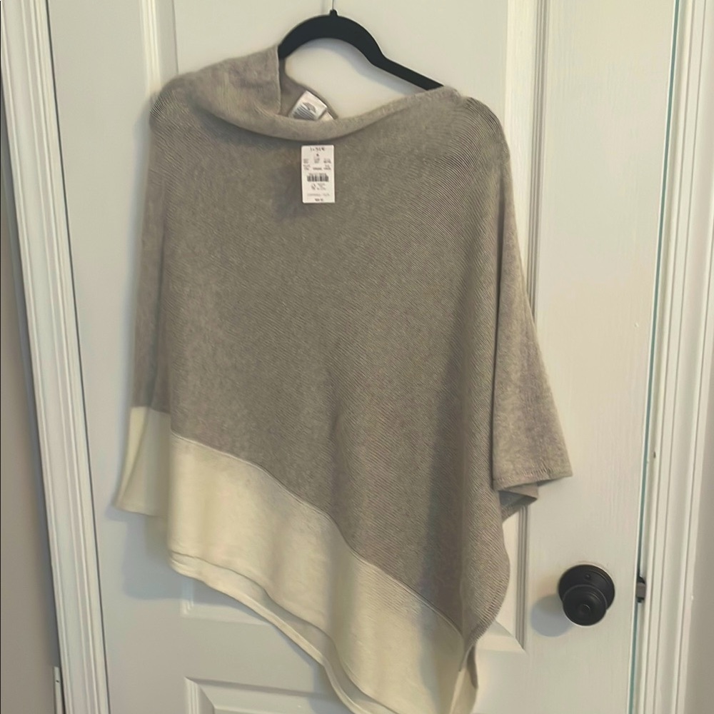 J Crew Factory Colorblock Spring Sweater Poncho